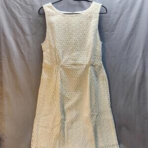 Garnet Hill Eyelet Lace Cocktail Dress White Size 14 NWOT‎